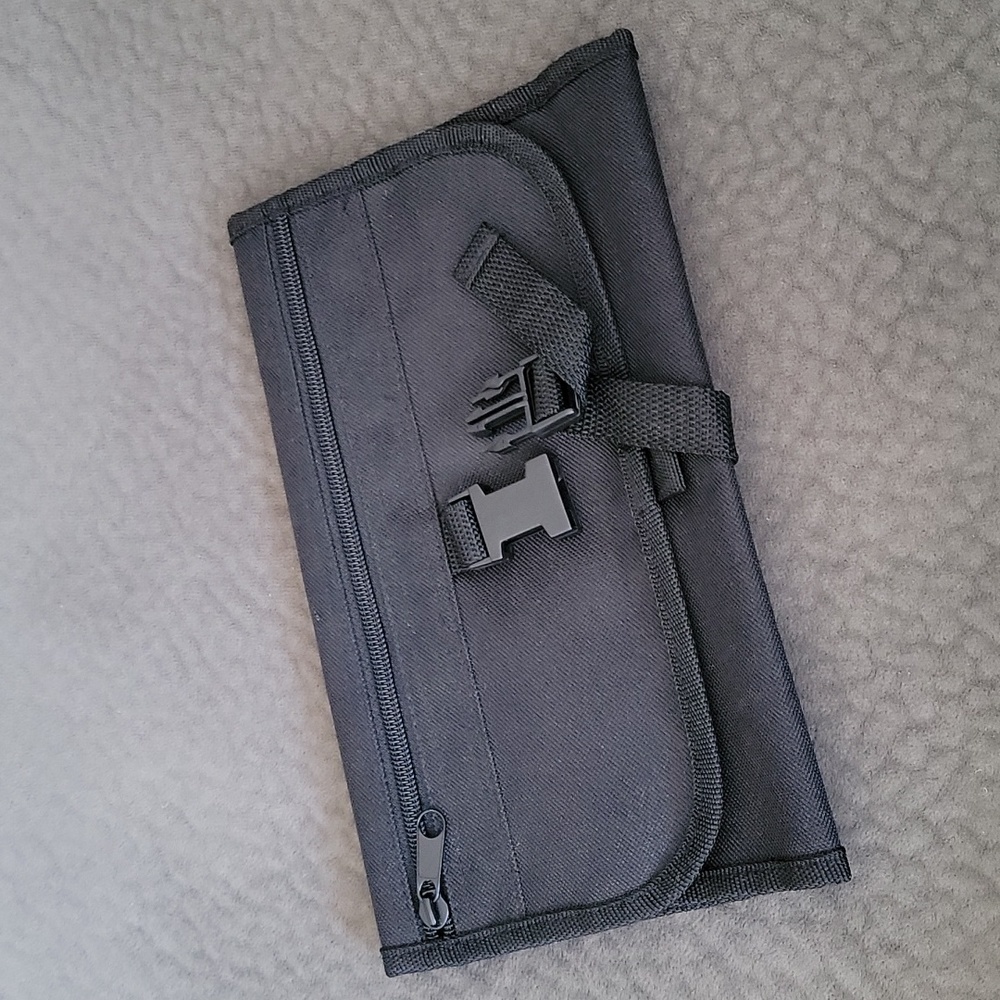 COPY - Slim Black Hanging Toiletry Pouch